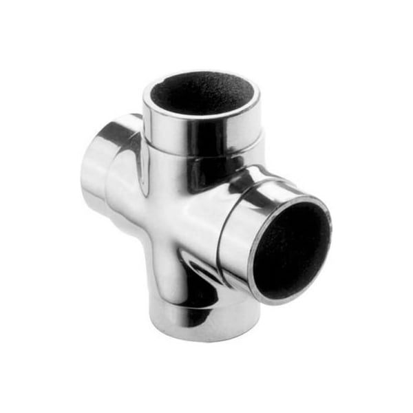 Lavi Industries Lavi Industries, Flush Cross Fitting, for 2" Tubing, Polished Stainless Steel 40-736/2 - main